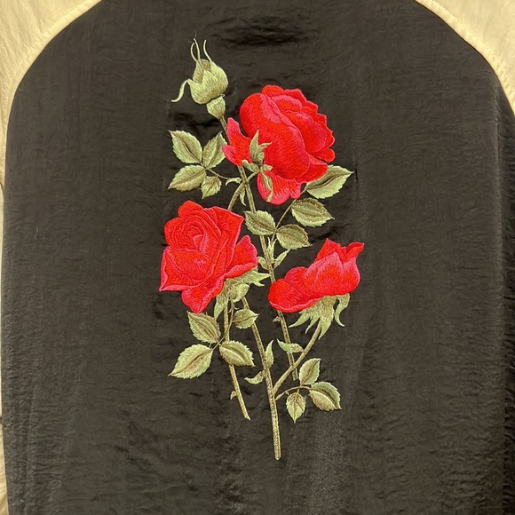 Capulet Silk Bomber with Rose Embroidery XS - Picture 9 of 14